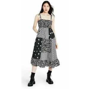 Sandy Liang x Target Mixed Patchwork Smocked Midi Dress - XXS